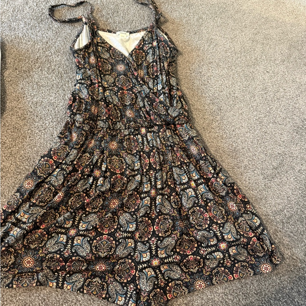 Garage Floral Paisley Print Romper